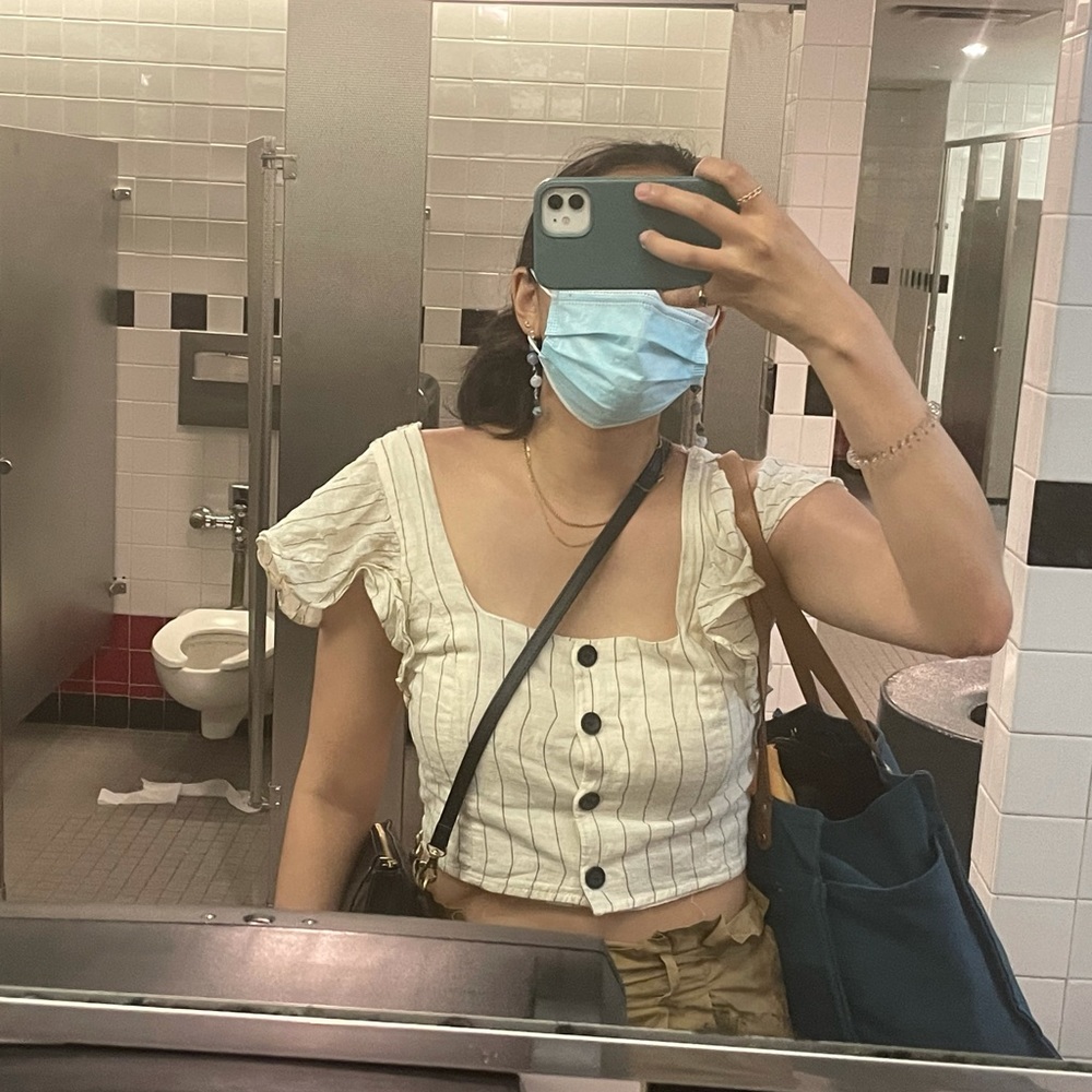 Zara Striped Button Down Tank